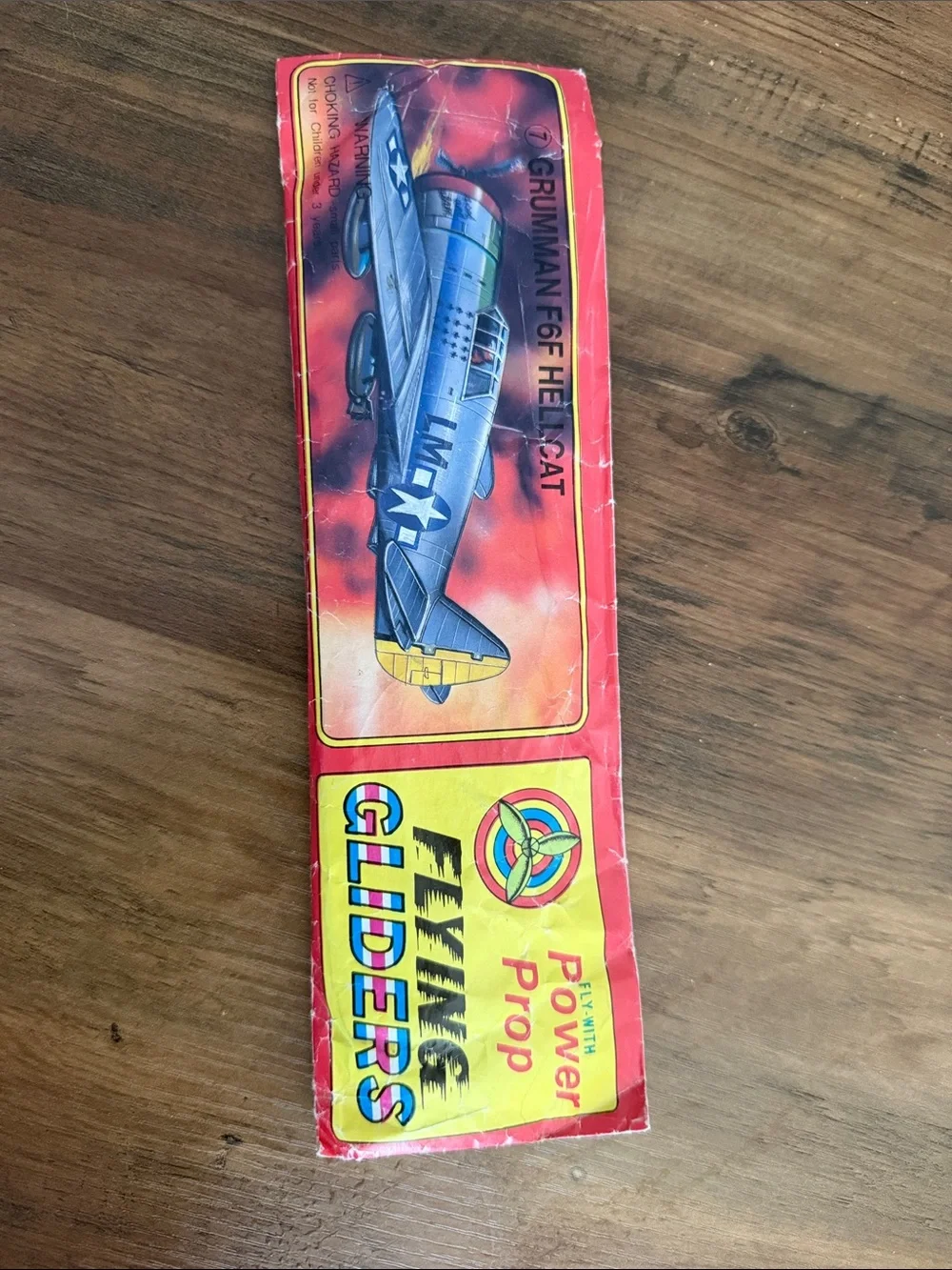 Vintage WWII Fly with Power Prop Flying Glider Grumman F6F Hellcat airplane